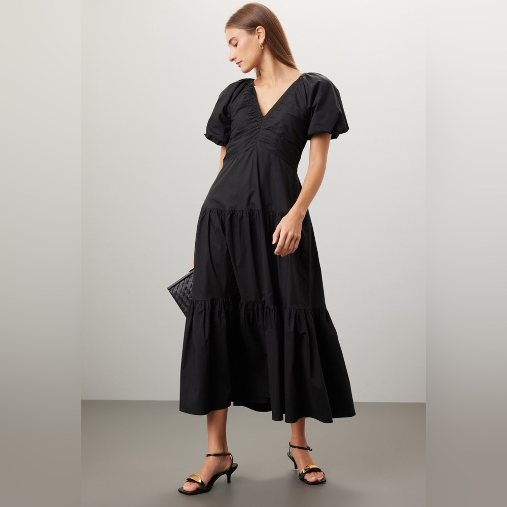 Club Monaco Smocked Tiered Maxi Dress